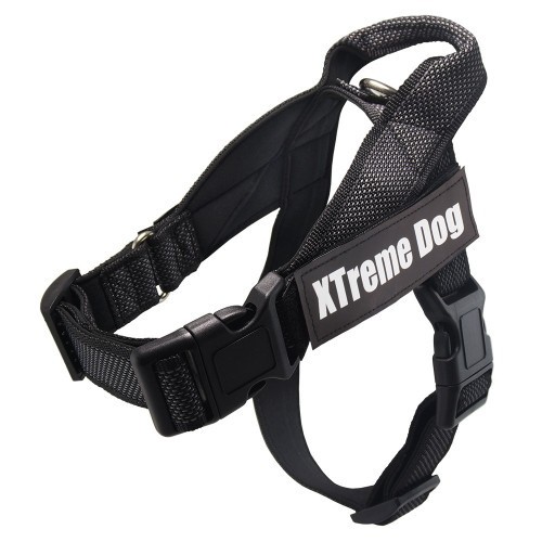 Coleira peitoral Xtreme Classic para cães, preta