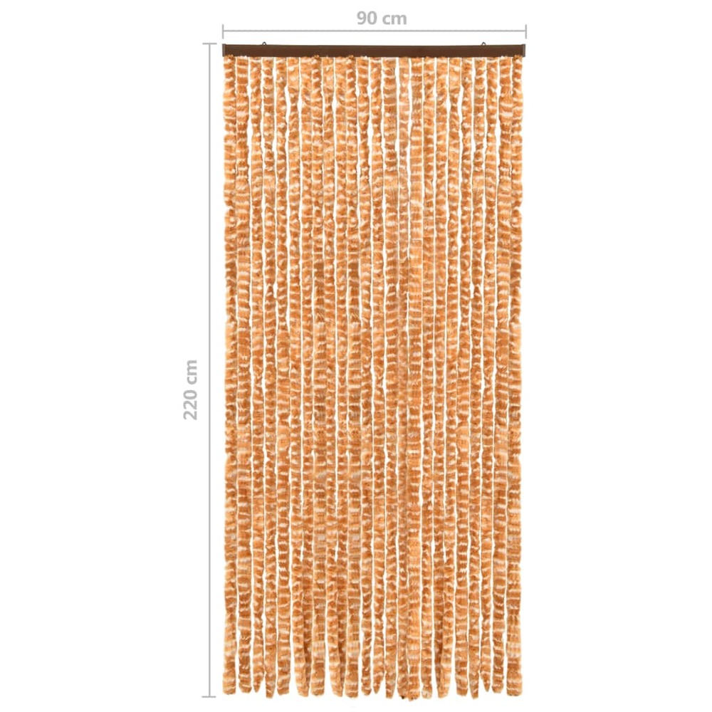 Moustiquaire ocre et blanc 90x220 cm chenille
