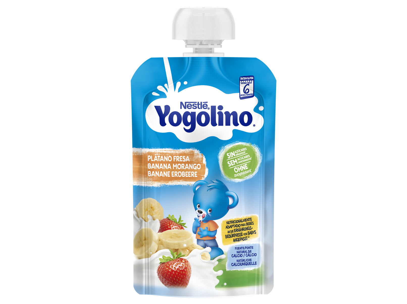 SOBREMESA LÁCTEA NESTLÉ YOGOLINO BANANA MORANGO 100G