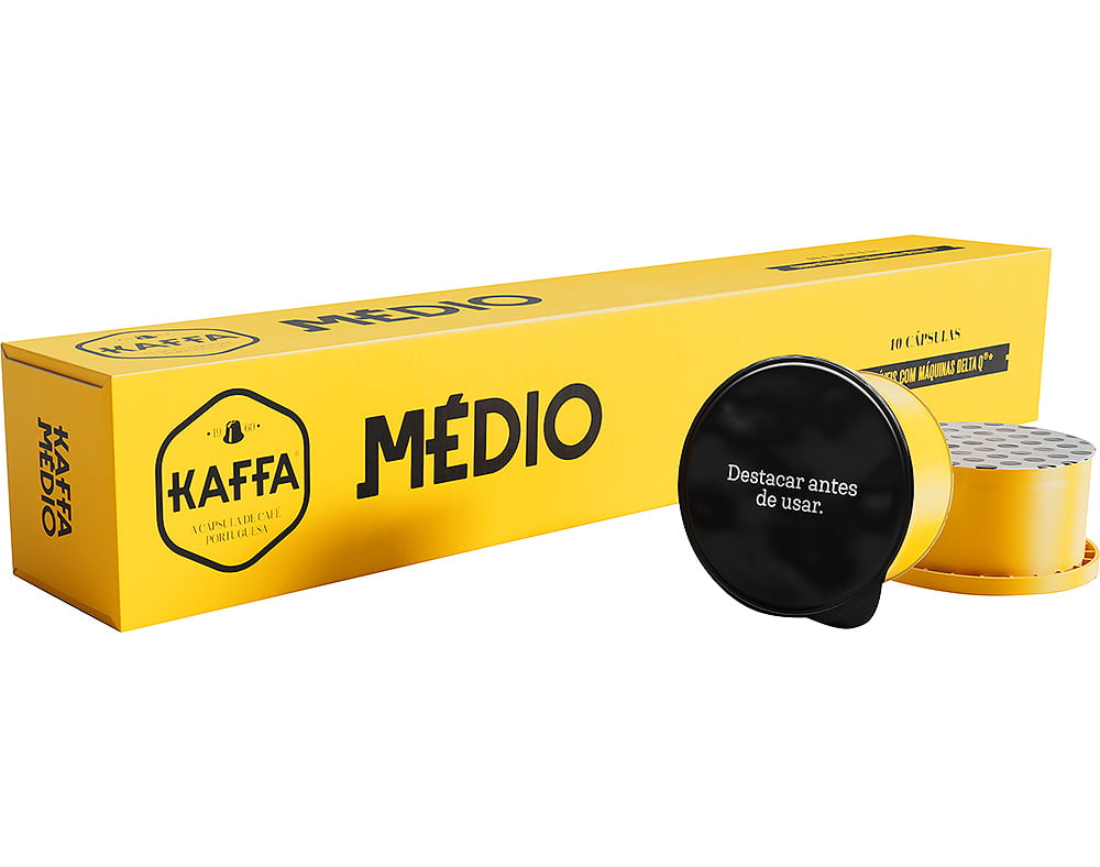 CÁPSULAS KAFFA CAFÉ COMPATÍVEL DELTA Q MÉDIO 10UN