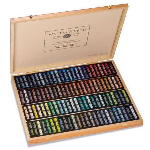 SENNELIER PASTELS À L'ÉCU Künstler-Pastellkreiden, Holzkoffer