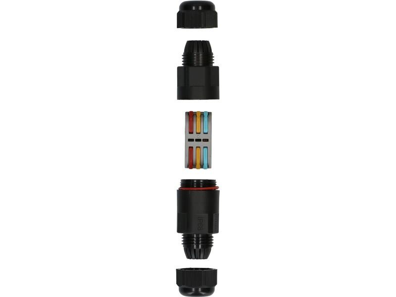 Max Hauri Verbindungsmuffe IP68, 6.5 - 11 mm, Schwarz Kabelverbinder für den Aussenbereich