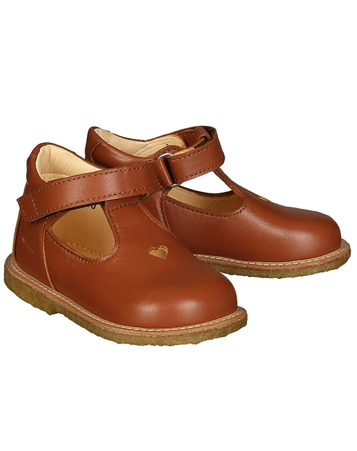 Lauflernschuhe MARY JANES HEART in cognac