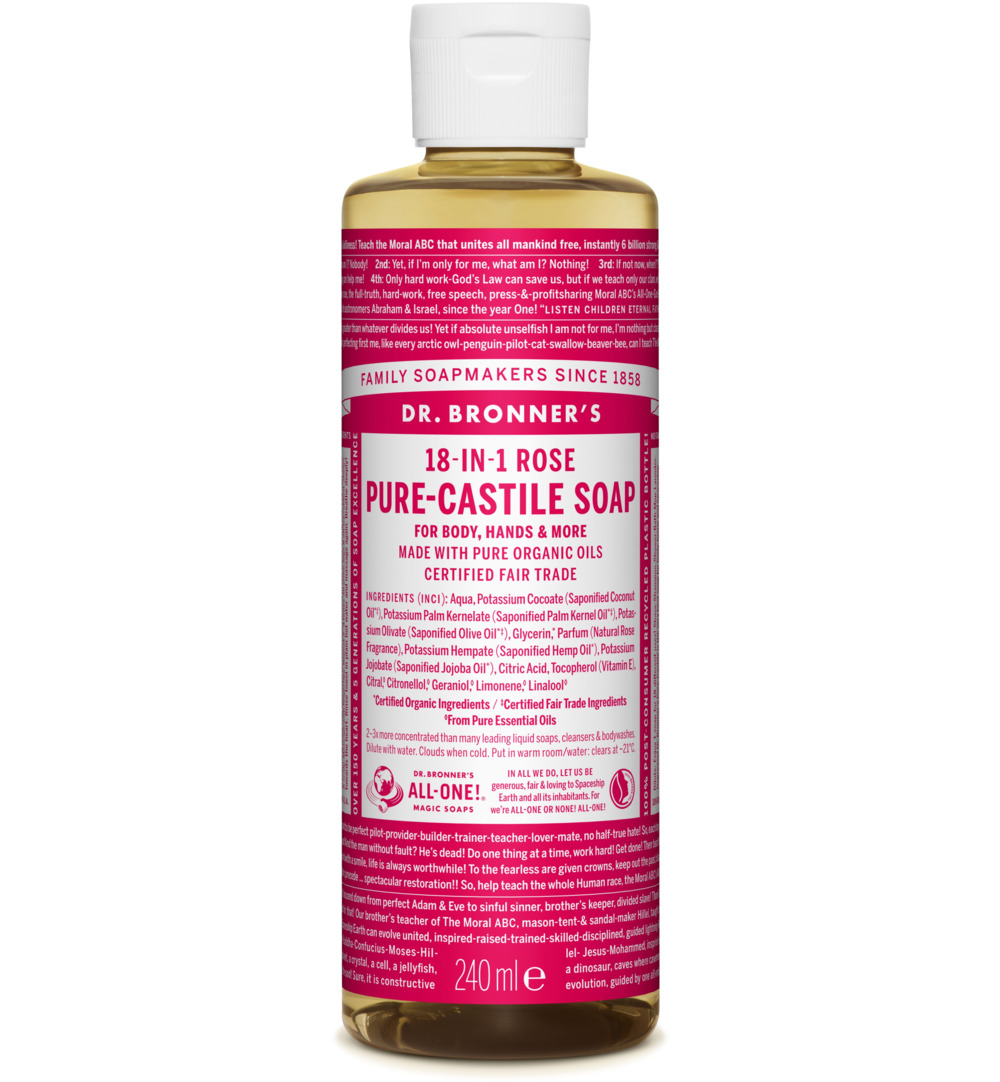Dr. Bronner’s Liquid soap roos (240 ml)