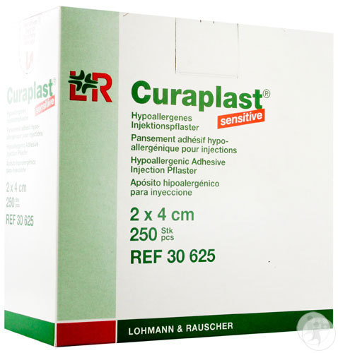 Lohmann & Rauscher Curaplast Sensitive Pansement Adhésif Hypoallergénique 2x4cm 250 Pièces (30625)