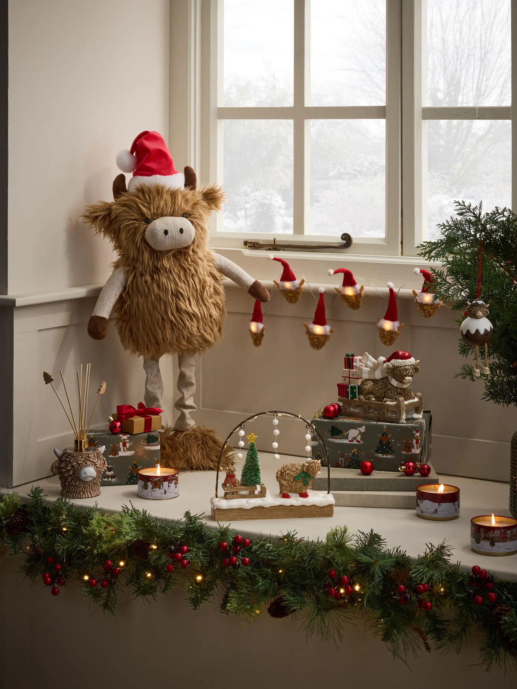 Hamish The Highland Cow kerstdecoratie