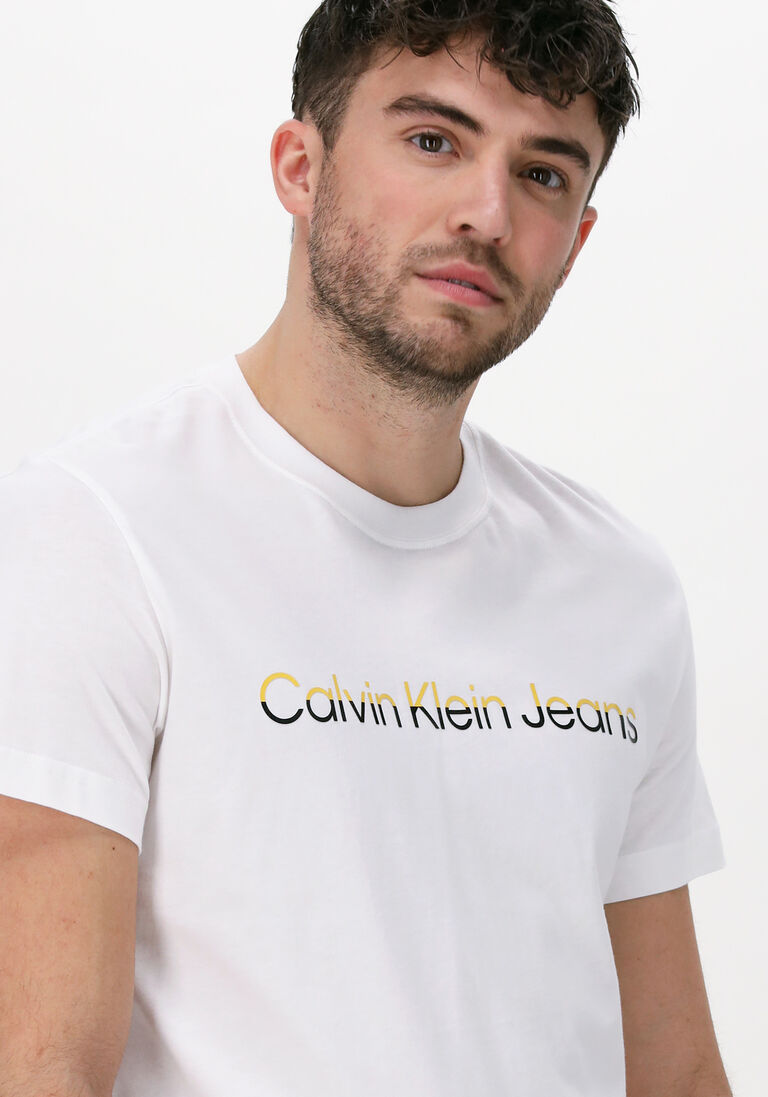 CALVIN KLEIN witte calvin klein t-shirt mixed institutional tee