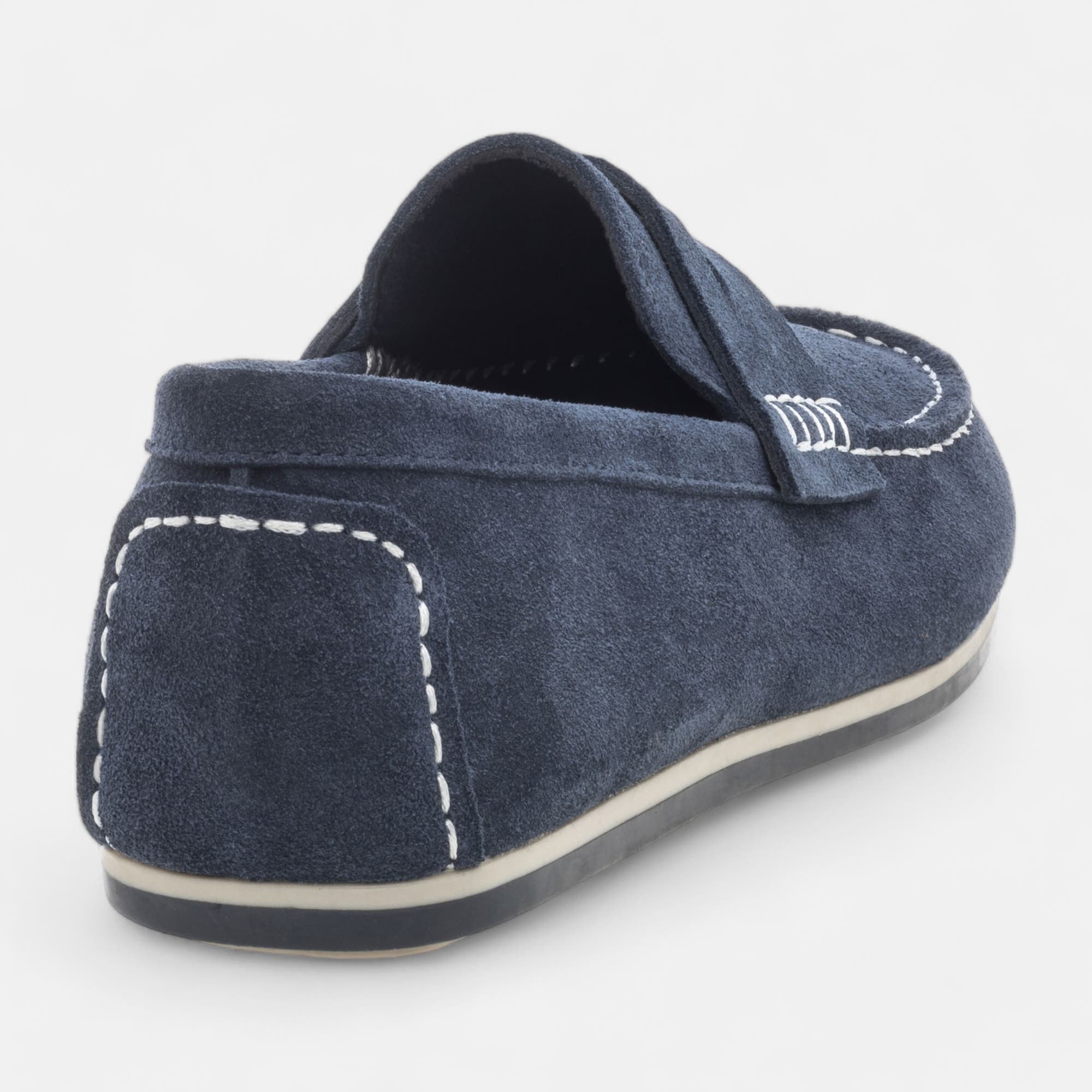 Mocassins Homme en cuir bleu marine