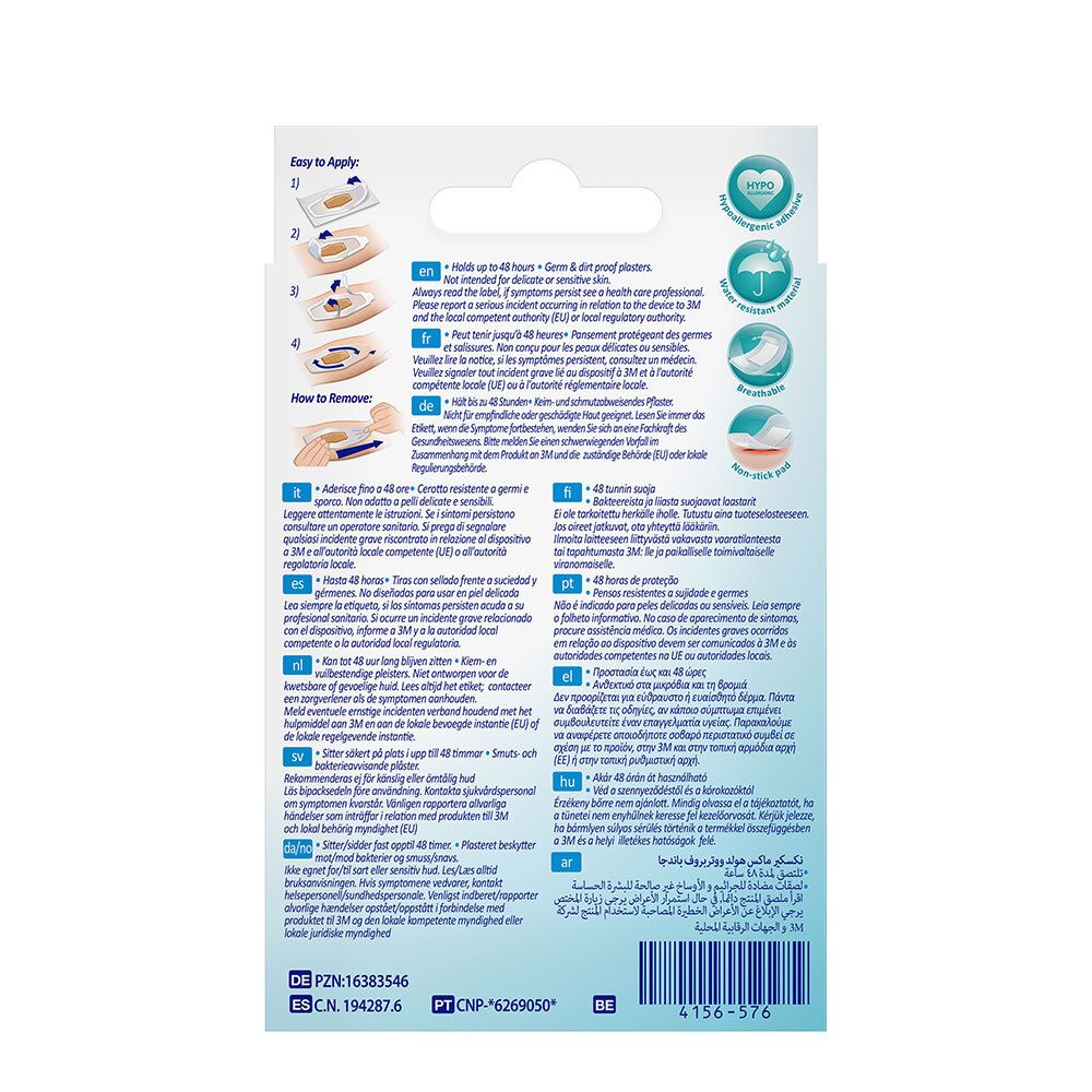 Nexcare™ Max Hold waterproof Pflasterstrips 3 Größen