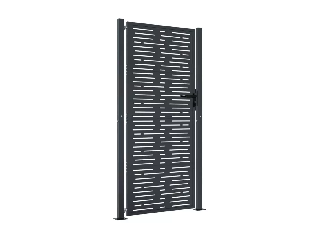 Portail de jardin anthracite 105x180 cm conception de carré