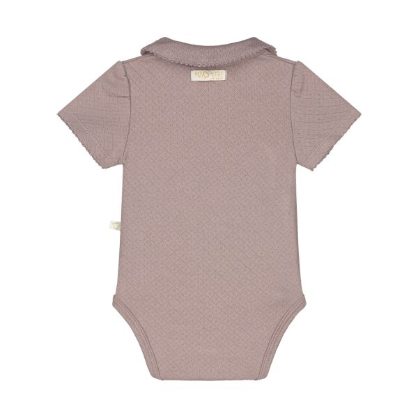 Mats & Merthe Charlotte Overslagromper Korte Mouw Off White 1 Mnd