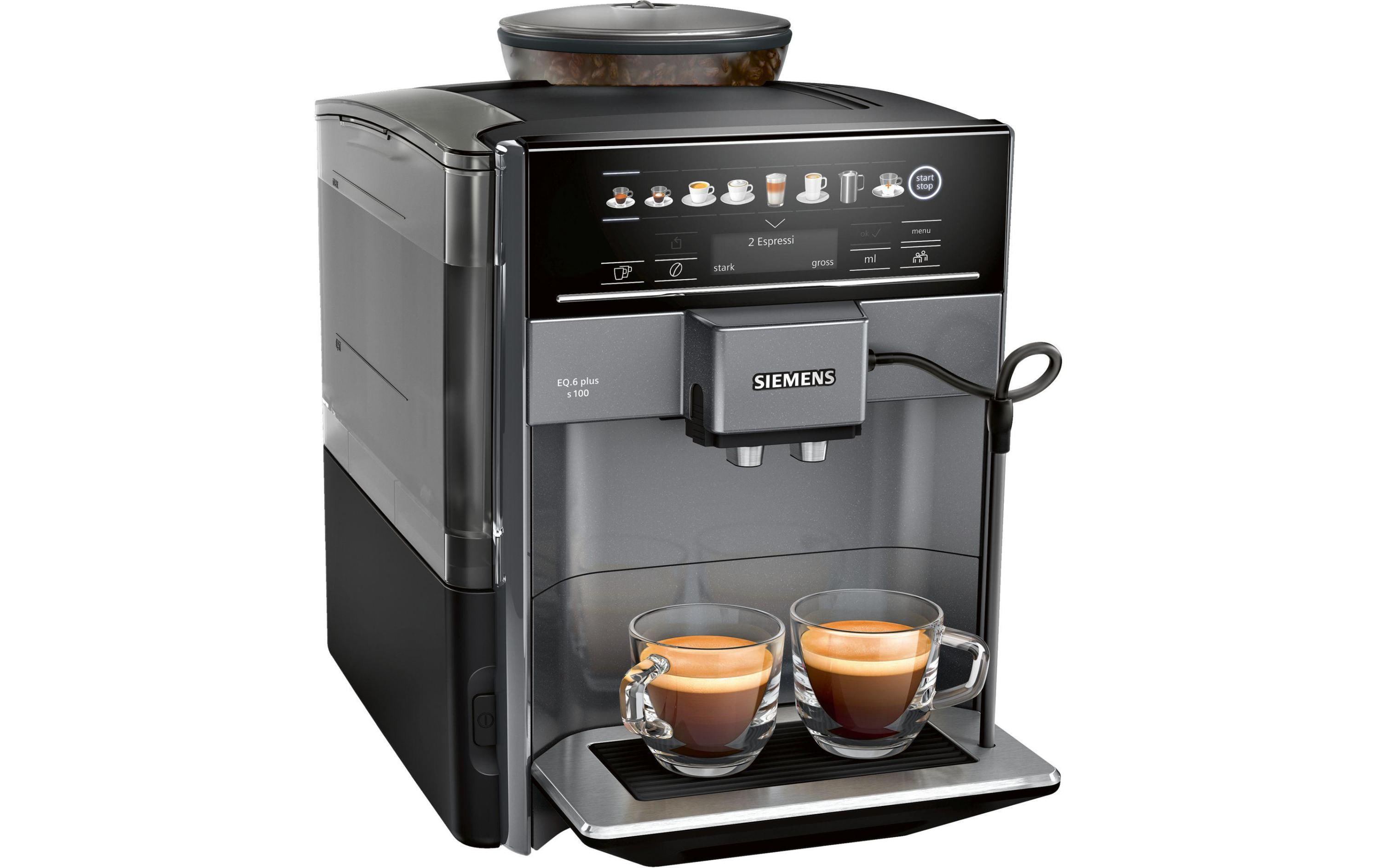 Kaffeevollautomat EQ.6 plus s100 Schwarz<br>Automatische Kaffeemaschine für die Zubereitung verschiedener Spezialitäten