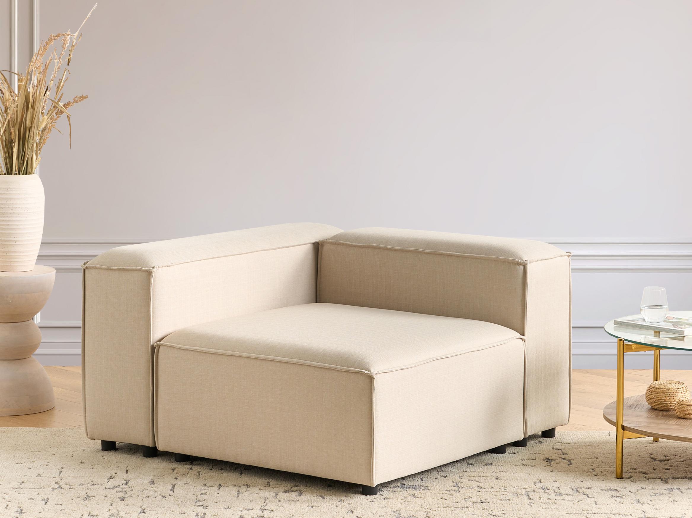 Hoekmodule ARDAL Stof Beige rechtszijdig