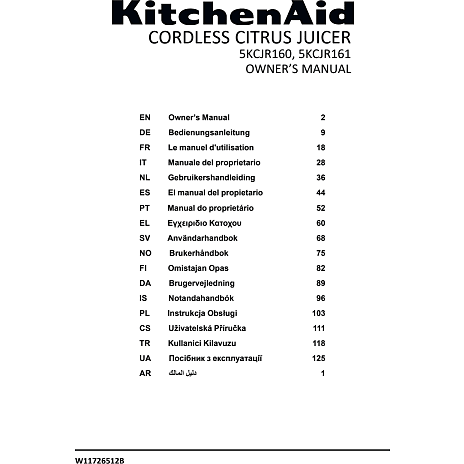KitchenAid Go citruspresser u. batteri