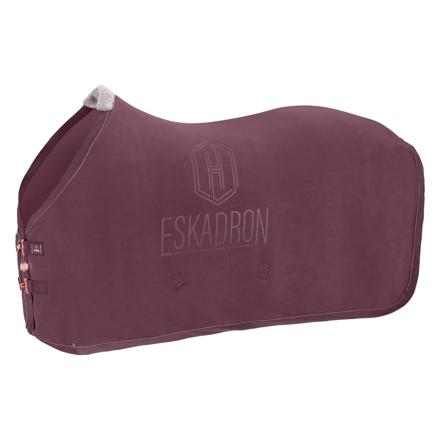 ESKADRON Heritage Abschwitzdecke Fleece Stamped  - cassis