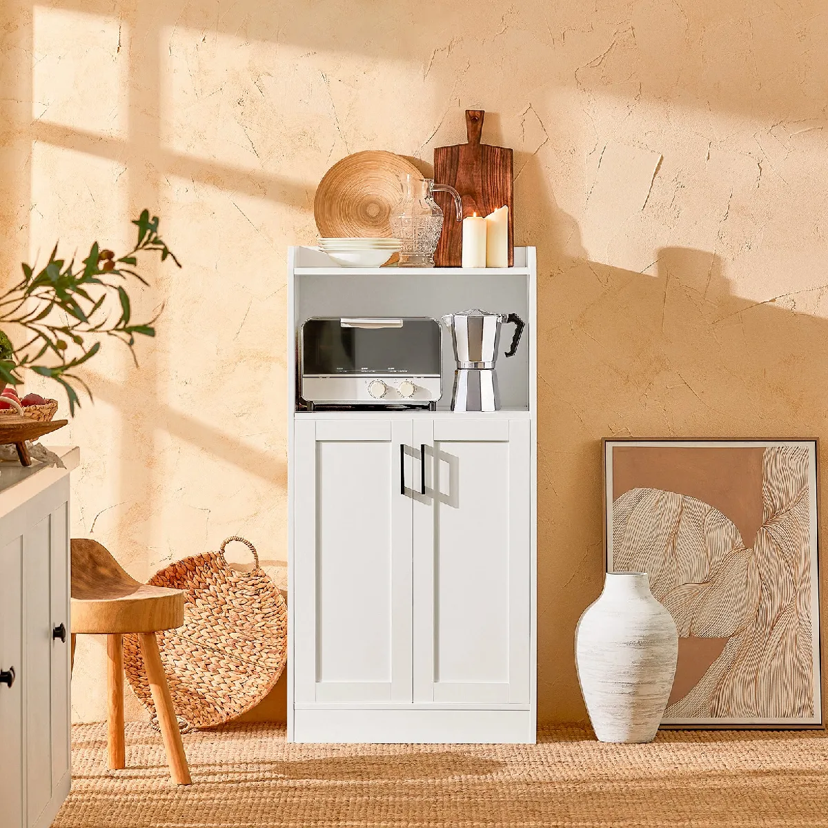 SoBuy FSB47-W Desserte Micro-ondes