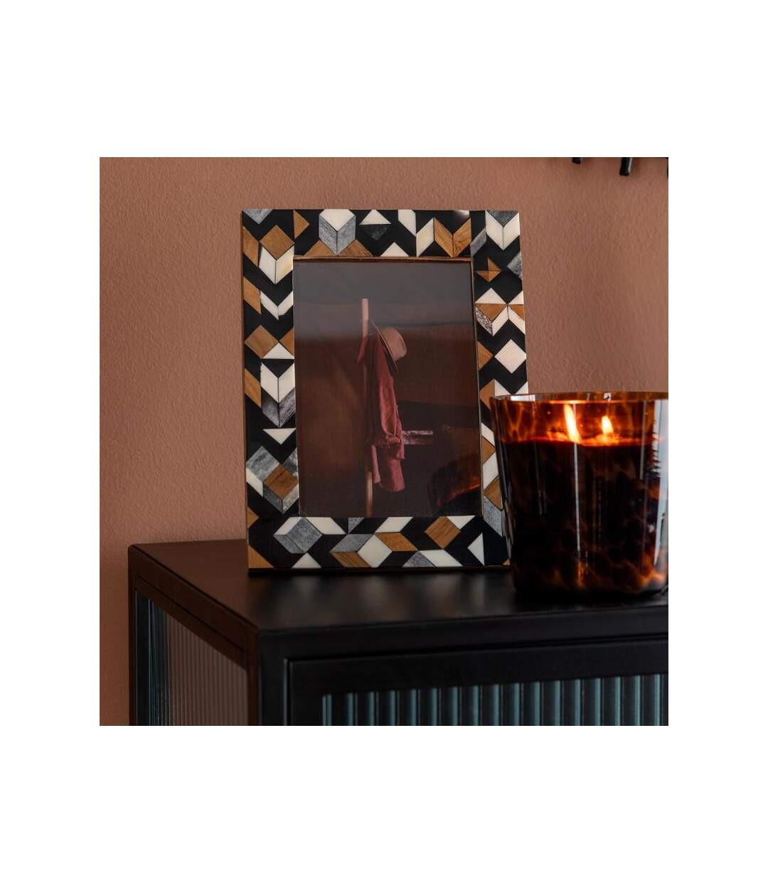 Paris Prix - Bougie Parfumée noa 12cm Bois De Santal Marron