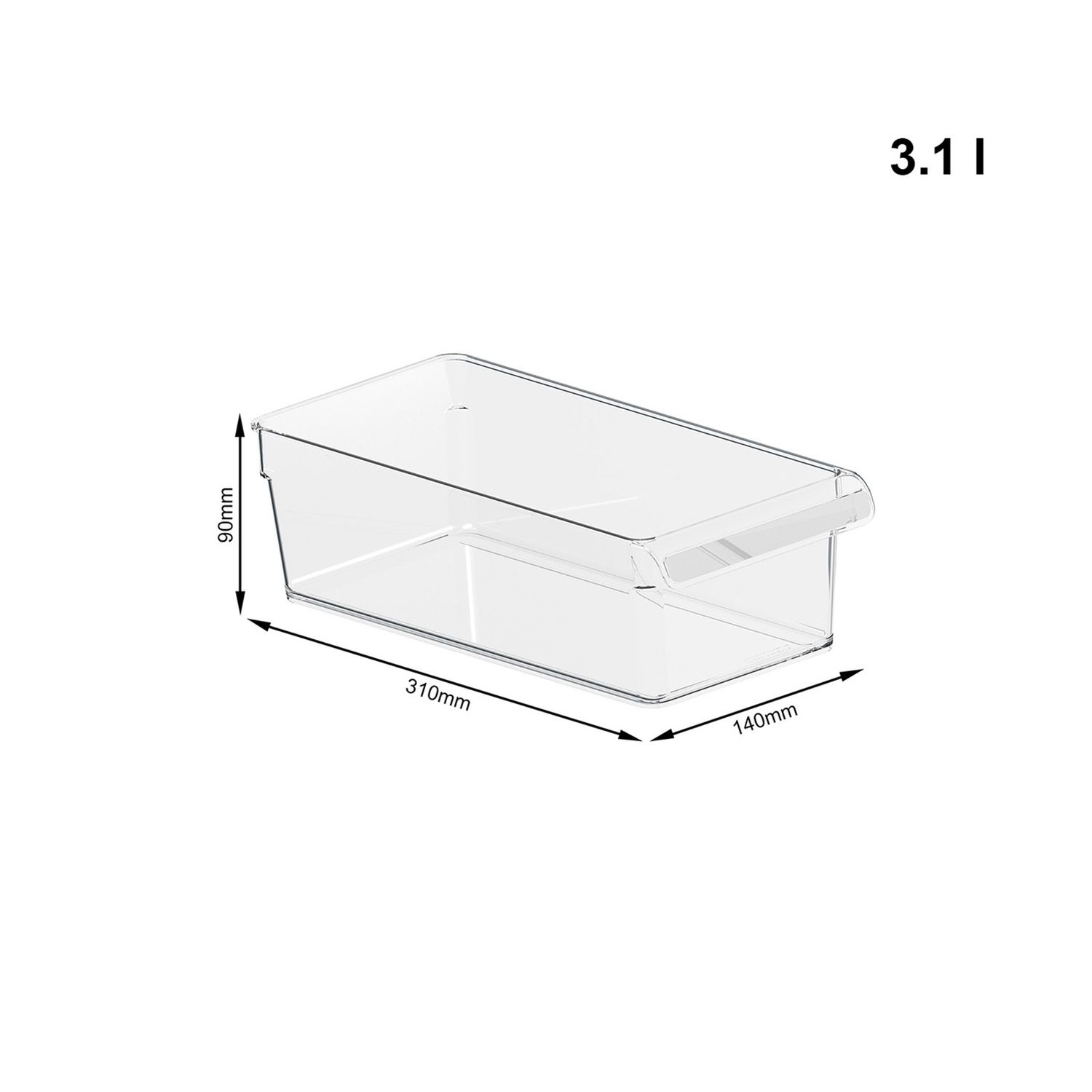 (3.1l) LOFT M Kühlschrank Organizer Aufbewahrungs Behälter (1000100096)