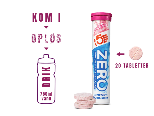 High5 Zero Grapefruit Elektrolyttabs, 20stk