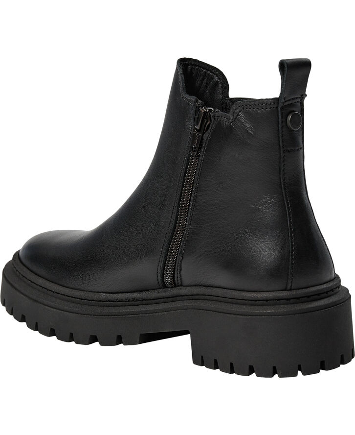 Cashott CASLEA Chelsea Boot W. Inside Zip Leather Black