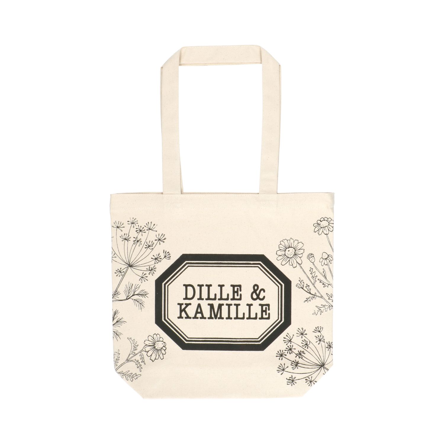 Canvas tas, Dille & Kamille, gerecycled katoen, limited edition, klein, 30 x 36 x 10 cm