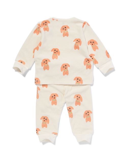 pyjama velours petits chiens blanc cassé