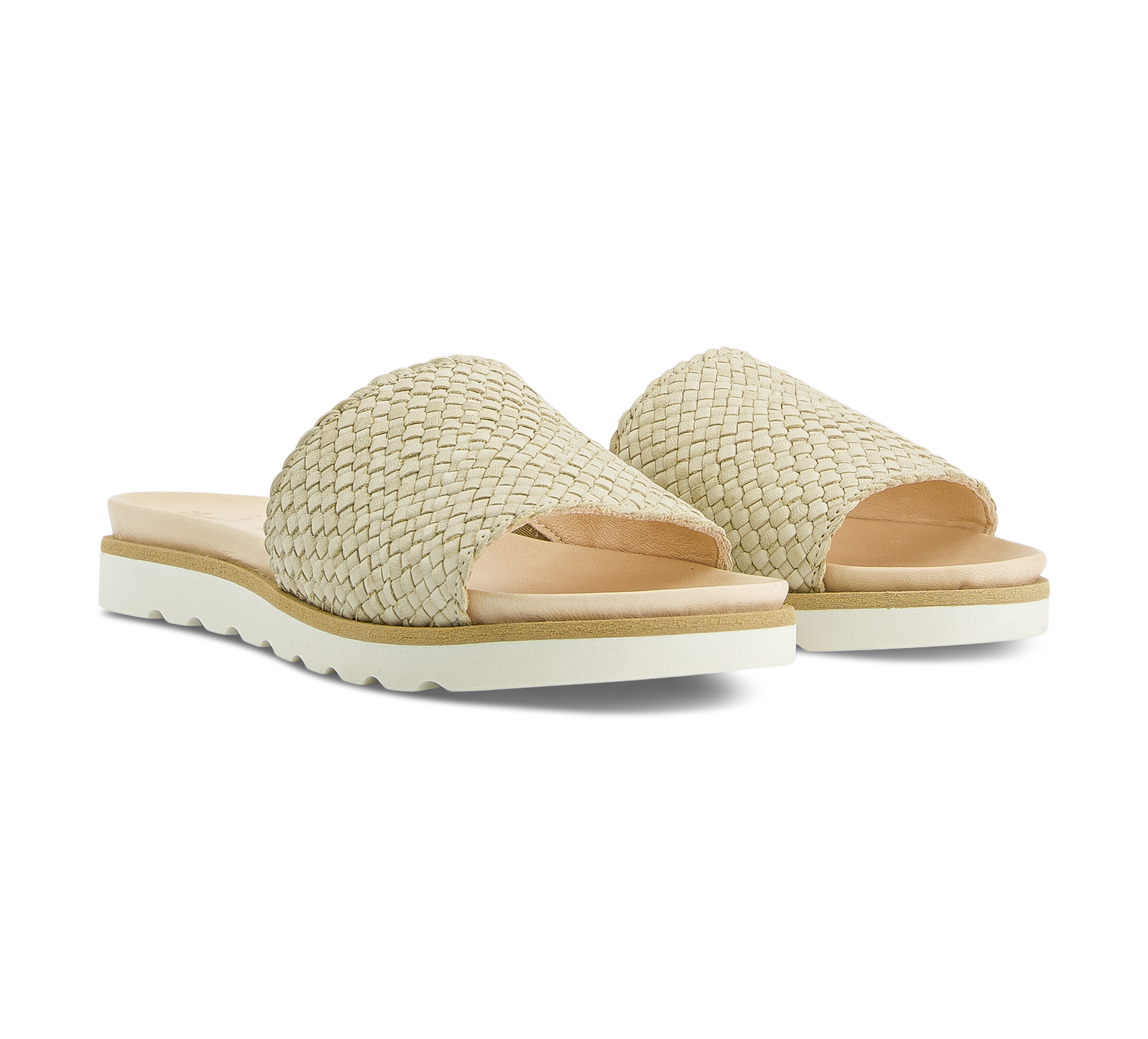 Werner Edelröschen - Pantoletten beige/taupe