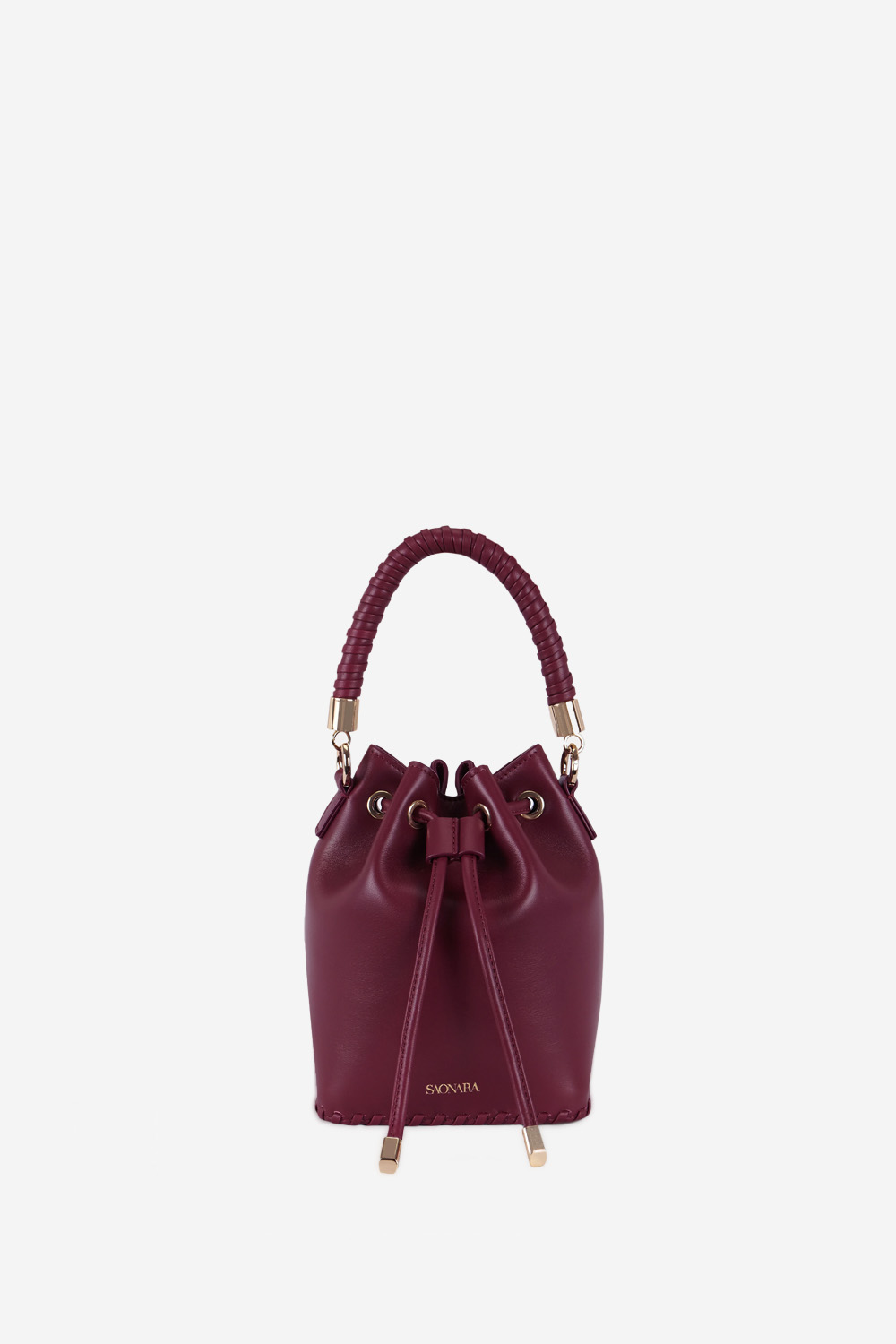 Mini leather bucket