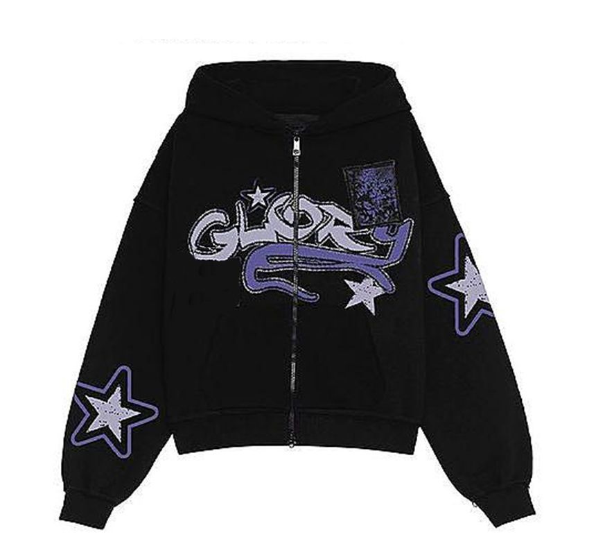 Jeshili - Hoodie met rits en sterrenprint