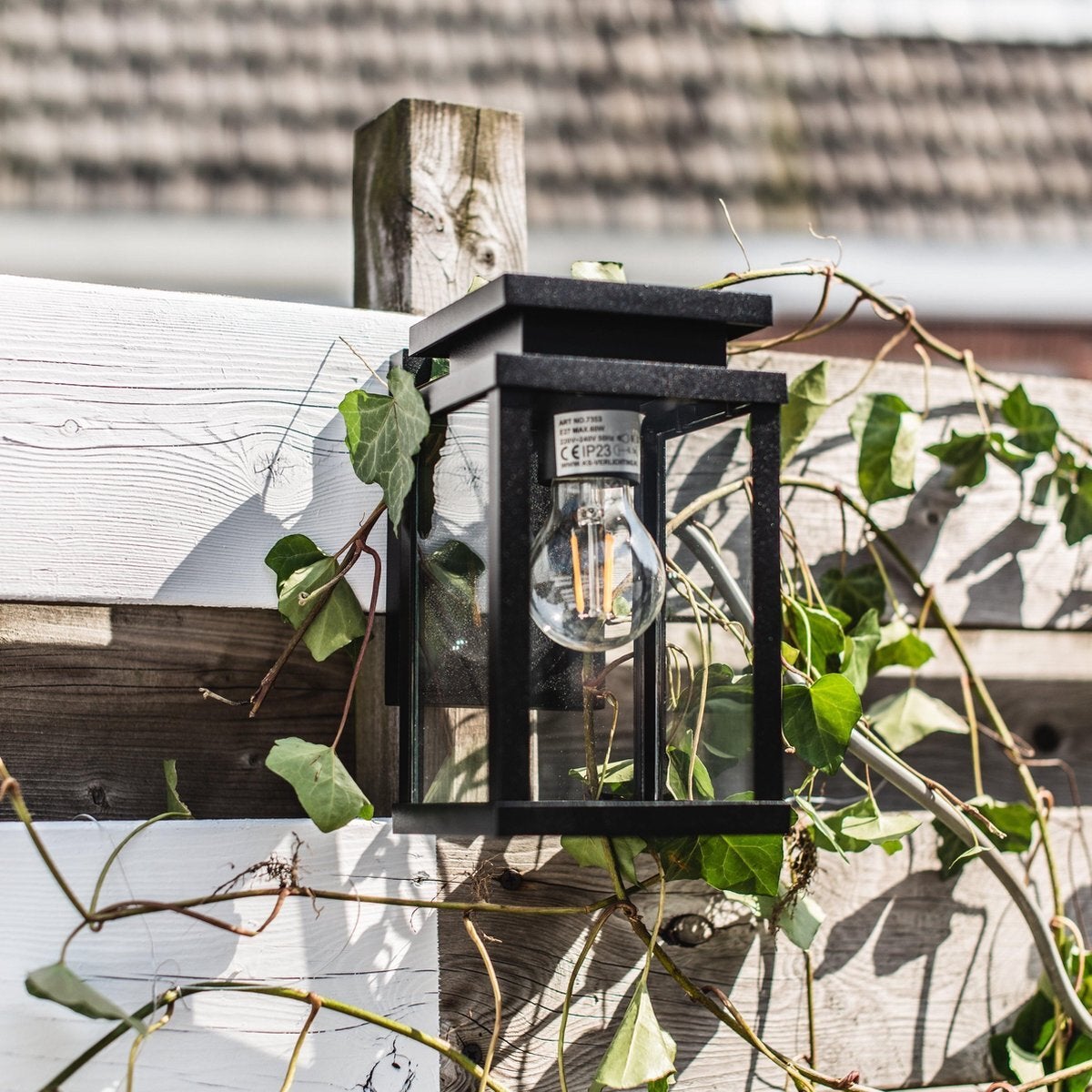 KS Verlichting wandlamp Jersey zwart 18 x 13 x 22 cm