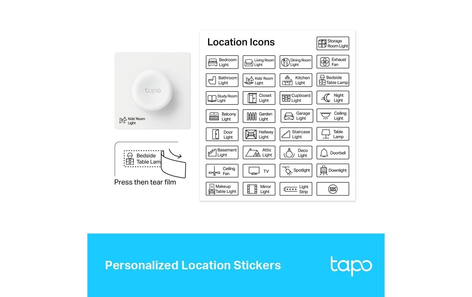 Smart Dimmer Switch Tapo S200DPraktische Kontrolle über Ihre intelligente Beleuchtung – Tapo Smart Remote Dimmer Schalter