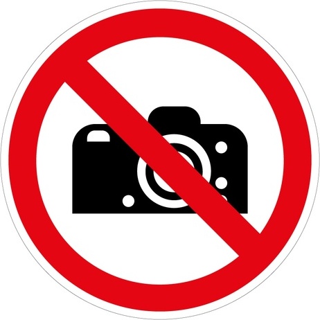 Pictogramme ISO 7010 P029 Interdiction de photographier