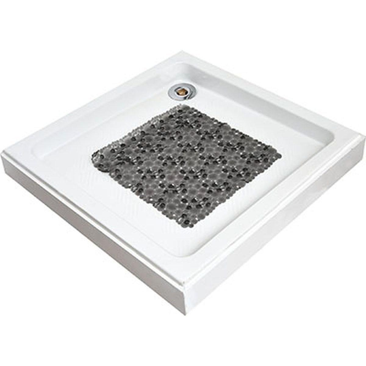 FOND DE DOUCHE BULLES PVC 50 X 50 CM GRIS