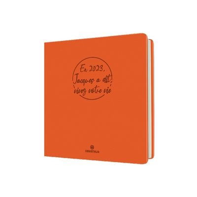 Agenda Camelia - 1 semaine sur 2 pages - 16,5 x 16,5 cm - orange - Oberthur