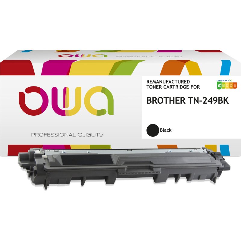 Toner remanufacturé OWA - haute capacité - Noir - pour BROTHER TN-249BK