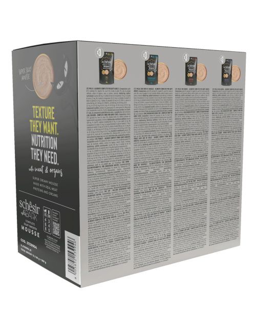 Schesir After Dark Velvet Variety Pack - Kattenvoer - 12x80 g