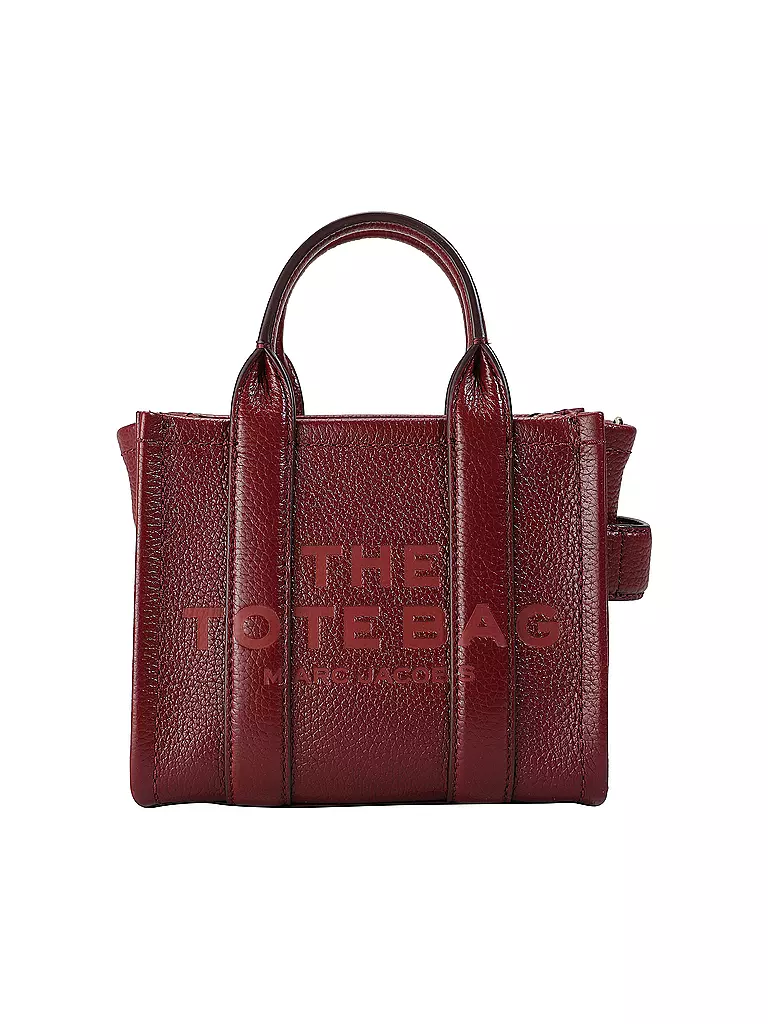 MARC JACOBS Ledertasche - Tote Bag THE MINI TOTE dunkelrot