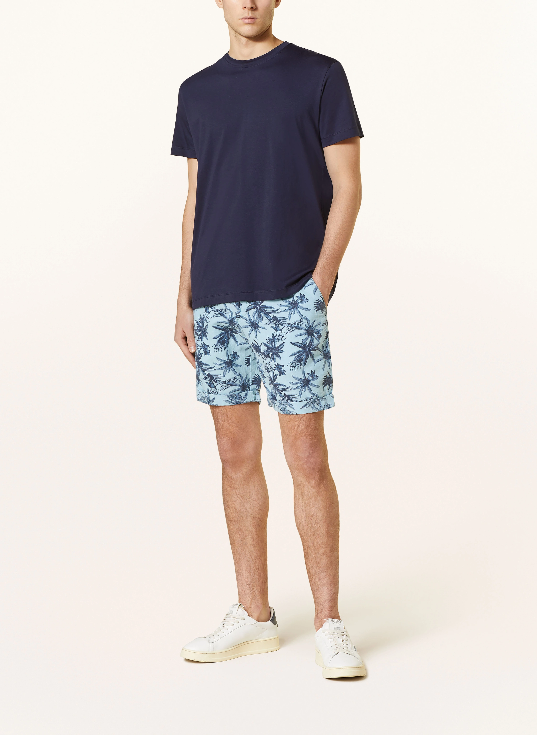 STROKESMAN'S Shorts Slim Fit mit Leinen