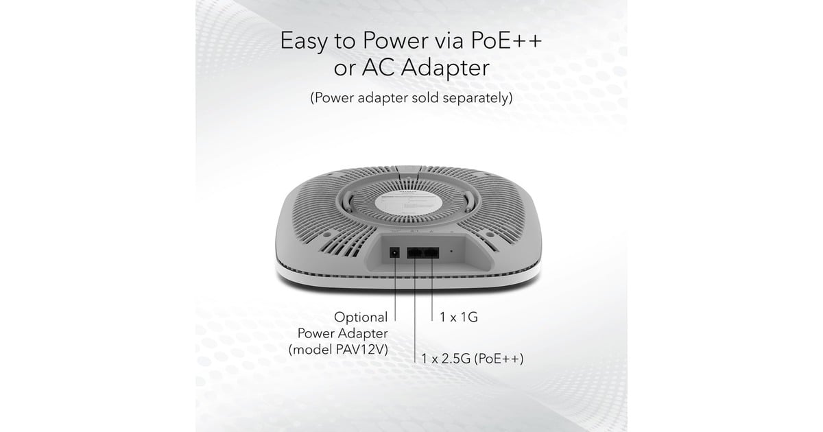 NetgearWAX630 Tri-Band PoE Multi-Gig WiFi 6 Acces Point access point  (Wit, Insight Managed | AX6000)