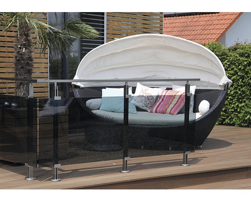 Acrylglas vulling voor Pertura leuningsysteem, antraciet helder, 1500x673x8 mm (72)