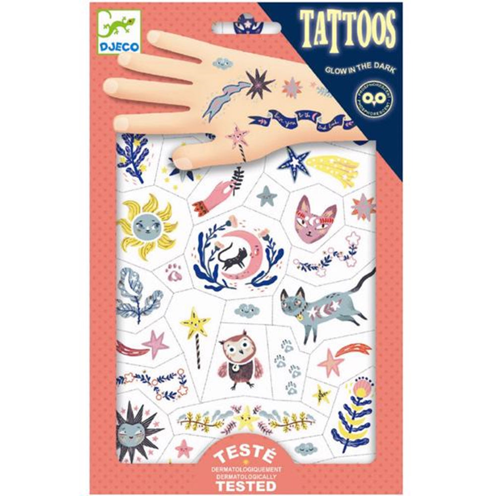 Køb Djeco Tattoos Drømme Selvlysende