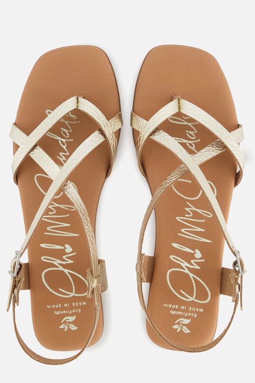 Oh My Sandals Athena Sandalen goud Leer