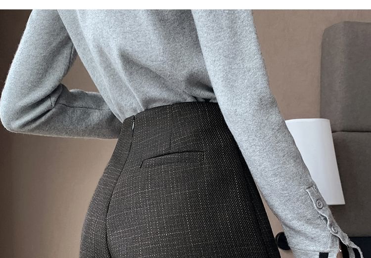 Coline - Hoge taille effen minirokje