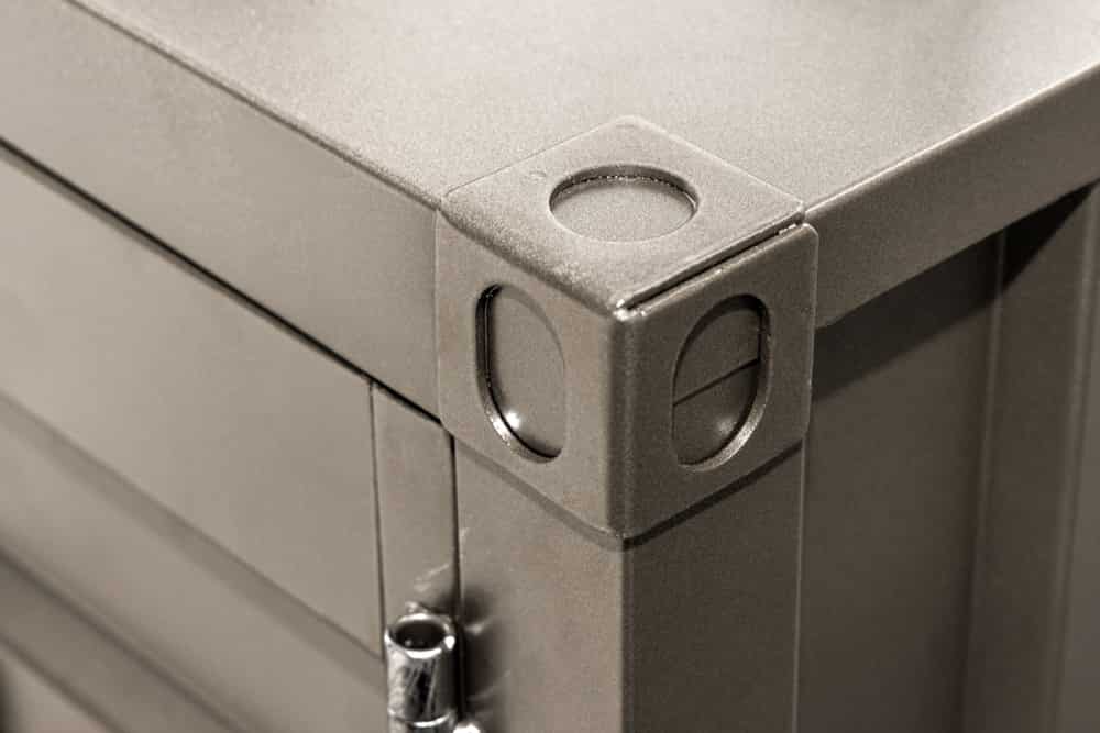 Container-Schrank GLOBETROTTER 50cm anthrazit Metall Nachttisch Beistellschrank