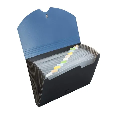 Idena Fächermappe, DIN A4, 12 Fächer, blau/schwarz