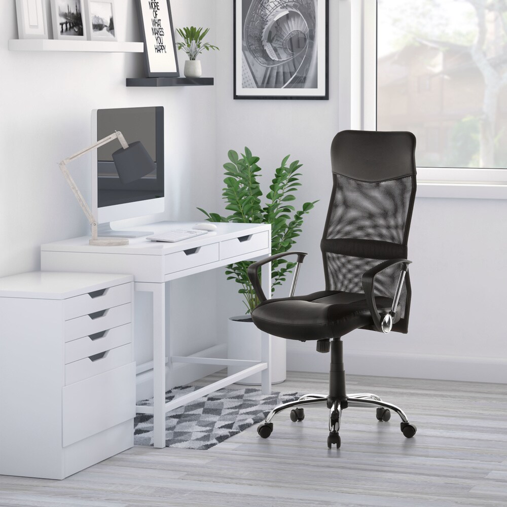 Home Office Chefsessel ARTON 20 Kunstleder/Netzstoff mit Armlehnen hjh OFFICE