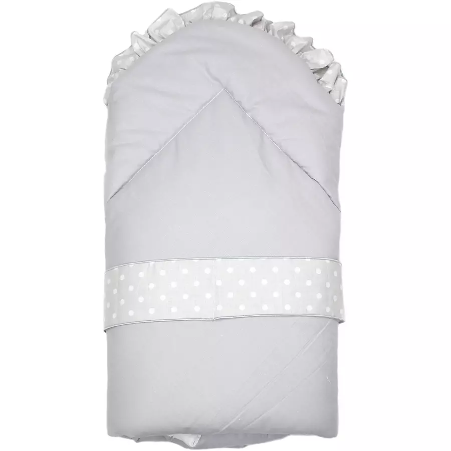 TupTam Unisex Baby Einschlagdecke mit Schleife grau