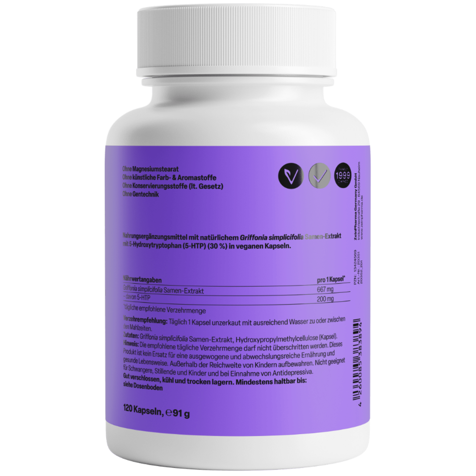Griffonia 5-HTP 200mg (120 Kapseln)