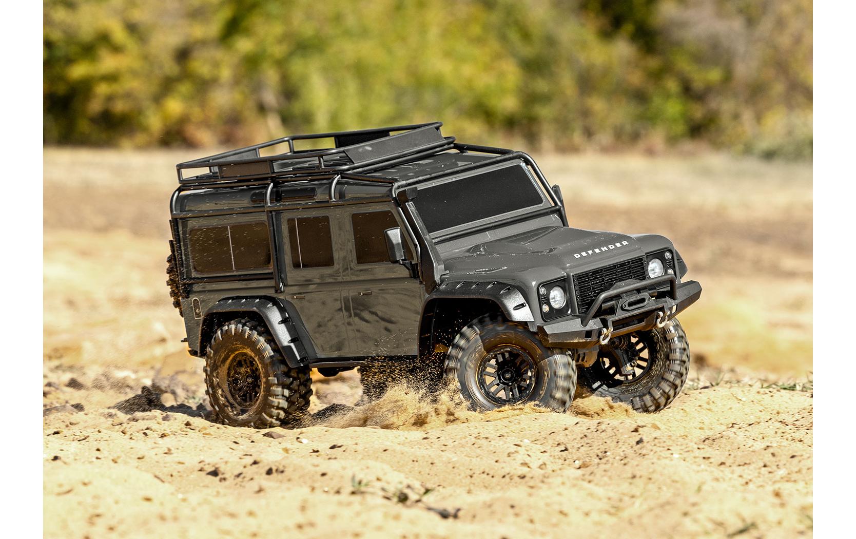 Scale Crawler Land Rover Defender D110, Silber ARTR, 1:10<br>Off-Road Model im Massstab 1:10