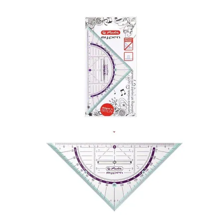 Herlitz Geometriedreieck my.pen mit Griff, 16 cm, türkis